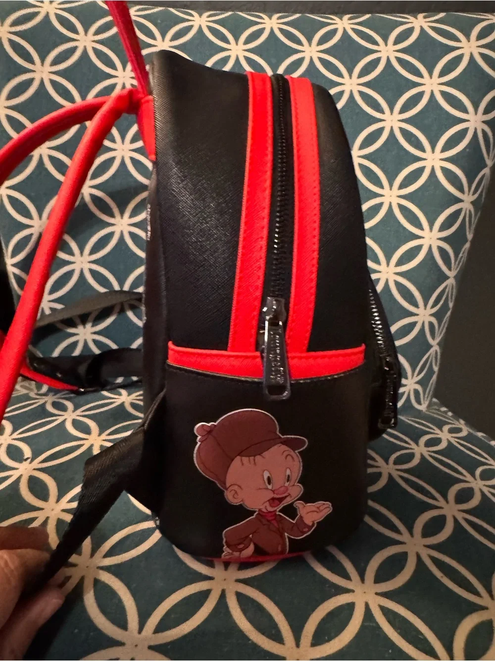 Loungefly Black & Red Looney Tunes 'That's All Folks!' Mini Backpack